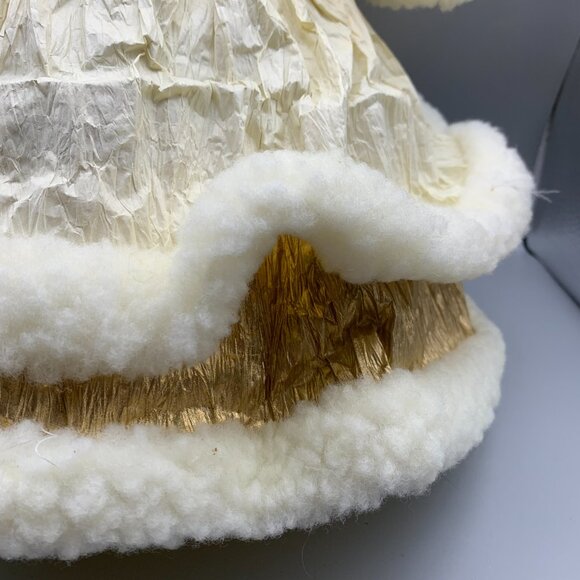 16" Angel Tree Topper Porcelain Face & Hands Cream & Gold Dress - Picture 8 of 12